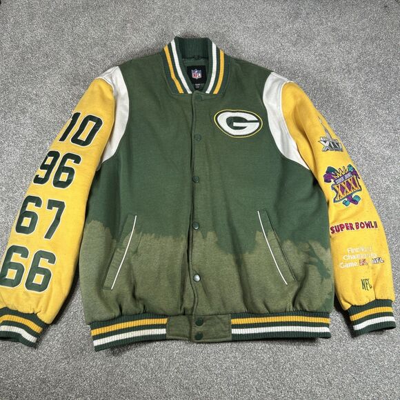 GREEN BAY PACKERS Vtg 1997 Letterman Varsity  Jacket Size XXL Super Bowl XXXI - Picture 1 of 16